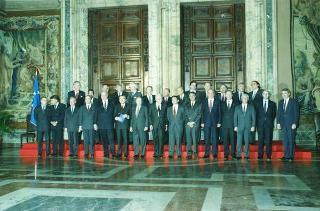 Il Presidente della Repubblica Francesco Cossiga riceve in udienza le Delegazioni del Consiglio Europeo in occasione della visita del Presidente della Repubblica Francese Francois Mitterand