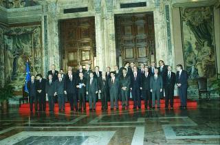 Il Presidente della Repubblica Francesco Cossiga riceve in udienza le Delegazioni del Consiglio Europeo in occasione della visita del Presidente della Repubblica Francese Francois Mitterand