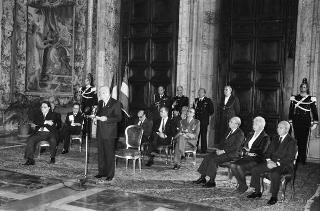 Presentazione degli auguri da parte del Corpo Diplomatico al Presidente della Repubblica Francesco Cossiga