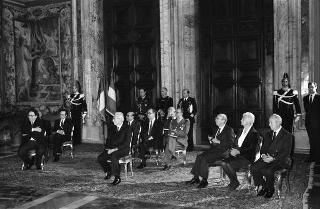 Presentazione degli auguri da parte del Corpo Diplomatico al Presidente della Repubblica Francesco Cossiga