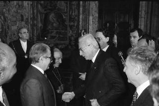 Presentazione degli auguri da parte del Corpo Diplomatico al Presidente della Repubblica Francesco Cossiga