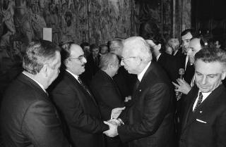 Presentazione degli auguri da parte del Corpo Diplomatico al Presidente della Repubblica Francesco Cossiga