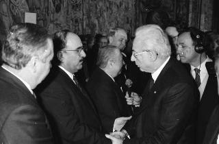 Presentazione degli auguri da parte del Corpo Diplomatico al Presidente della Repubblica Francesco Cossiga