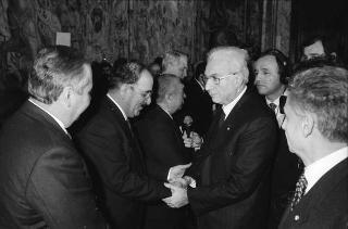 Presentazione degli auguri da parte del Corpo Diplomatico al Presidente della Repubblica Francesco Cossiga