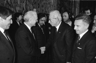 Presentazione degli auguri da parte del Corpo Diplomatico al Presidente della Repubblica Francesco Cossiga