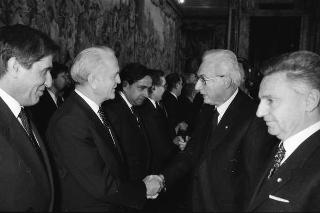 Presentazione degli auguri da parte del Corpo Diplomatico al Presidente della Repubblica Francesco Cossiga