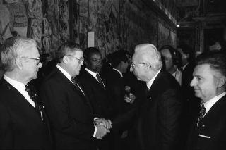 Presentazione degli auguri da parte del Corpo Diplomatico al Presidente della Repubblica Francesco Cossiga