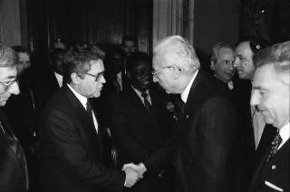 Presentazione degli auguri da parte del Corpo Diplomatico al Presidente della Repubblica Francesco Cossiga