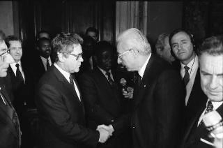 Presentazione degli auguri da parte del Corpo Diplomatico al Presidente della Repubblica Francesco Cossiga