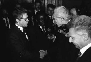 Presentazione degli auguri da parte del Corpo Diplomatico al Presidente della Repubblica Francesco Cossiga