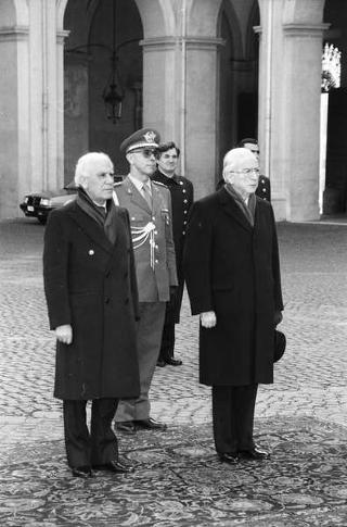 Colloquio e successiva colazione in onore del Presidente della Repubblica Algerina Democratica e Popolare Chadli Bendjedid