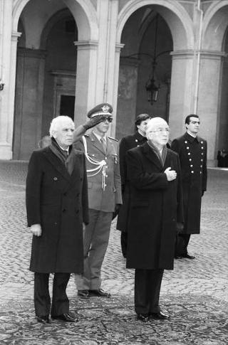 Colloquio e successiva colazione in onore del Presidente della Repubblica Algerina Democratica e Popolare Chadli Bendjedid