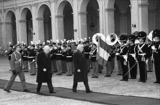 Colloquio e successiva colazione in onore del Presidente della Repubblica Algerina Democratica e Popolare Chadli Bendjedid