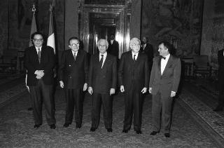 Colloquio e successiva colazione in onore del Presidente della Repubblica Algerina Democratica e Popolare Chadli Bendjedid