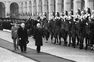 Colloquio e successiva colazione in onore del Presidente della Repubblica Algerina Democratica e Popolare Chadli Bendjedid