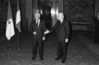 Colloquio e successiva colazione in onore del Presidente della Repubblica Algerina Democratica e Popolare Chadli Bendjedid