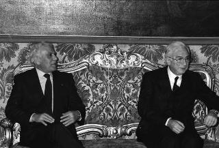 Colloquio e successiva colazione in onore del Presidente della Repubblica Algerina Democratica e Popolare Chadli Bendjedid