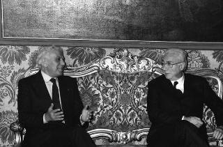 Colloquio e successiva colazione in onore del Presidente della Repubblica Algerina Democratica e Popolare Chadli Bendjedid