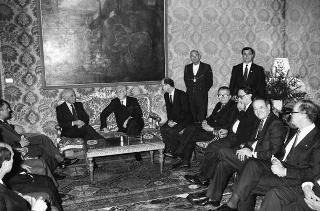 Colloquio e successiva colazione in onore del Presidente della Repubblica Algerina Democratica e Popolare Chadli Bendjedid
