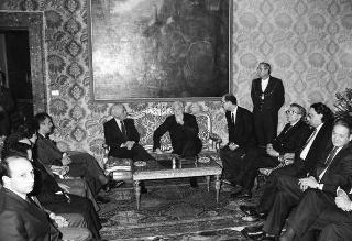 Colloquio e successiva colazione in onore del Presidente della Repubblica Algerina Democratica e Popolare Chadli Bendjedid