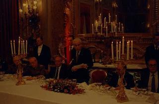 Pranzo offerto dal Presidente della Repubblica Francesco Cossiga per le Accademie Militari e gli Istituti di formazione e perfezionamento per i Quadri direttivi e dirigenziali delle Forze Armate e dei Corpi di Polizia