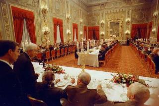 Pranzo offerto dal Presidente della Repubblica Francesco Cossiga per le Accademie Militari e gli Istituti di formazione e perfezionamento per i Quadri direttivi e dirigenziali delle Forze Armate e dei Corpi di Polizia