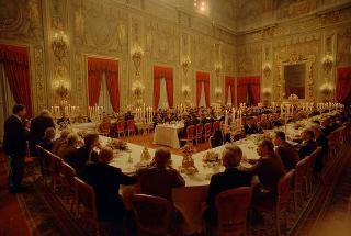 Pranzo offerto dal Presidente della Repubblica Francesco Cossiga per le Accademie Militari e gli Istituti di formazione e perfezionamento per i Quadri direttivi e dirigenziali delle Forze Armate e dei Corpi di Polizia