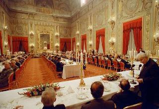 Pranzo offerto dal Presidente della Repubblica Francesco Cossiga per le Accademie Militari e gli Istituti di formazione e perfezionamento per i Quadri direttivi e dirigenziali delle Forze Armate e dei Corpi di Polizia