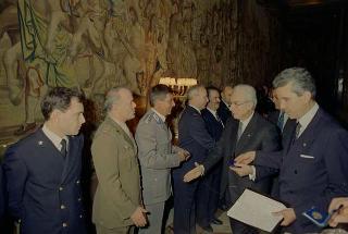 Pranzo offerto dal Presidente della Repubblica Francesco Cossiga per le Accademie Militari e gli Istituti di formazione e perfezionamento per i Quadri direttivi e dirigenziali delle Forze Armate e dei Corpi di Polizia