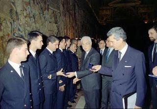 Pranzo offerto dal Presidente della Repubblica Francesco Cossiga per le Accademie Militari e gli Istituti di formazione e perfezionamento per i Quadri direttivi e dirigenziali delle Forze Armate e dei Corpi di Polizia