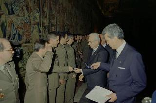 Pranzo offerto dal Presidente della Repubblica Francesco Cossiga per le Accademie Militari e gli Istituti di formazione e perfezionamento per i Quadri direttivi e dirigenziali delle Forze Armate e dei Corpi di Polizia