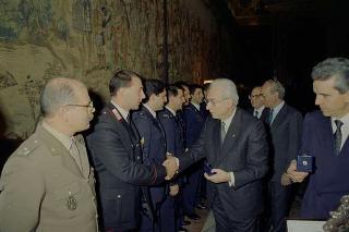 Pranzo offerto dal Presidente della Repubblica Francesco Cossiga per le Accademie Militari e gli Istituti di formazione e perfezionamento per i Quadri direttivi e dirigenziali delle Forze Armate e dei Corpi di Polizia