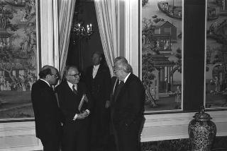 Il Presidente della Repubblica Francesco Cossiga riceve la visita di Eduard Shevardnadze, già ministro degli affari esteri dell'URSS