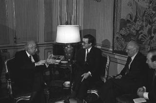 Il Presidente della Repubblica Francesco Cossiga riceve la visita di Eduard Shevardnadze, già ministro degli affari esteri dell'URSS