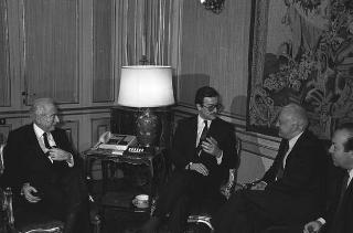 Il Presidente della Repubblica Francesco Cossiga riceve la visita di Eduard Shevardnadze, già ministro degli affari esteri dell'URSS
