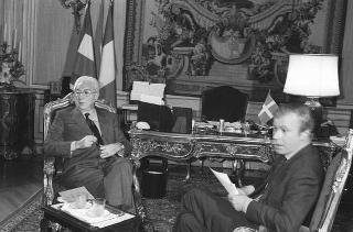 Claudio Angelini intervista il Presidente della Repubblica Francesco Cossiga per il TG1