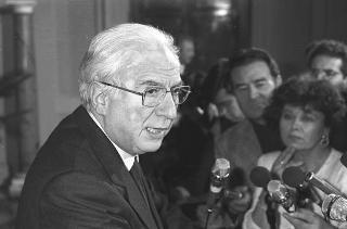 Crisi del VI Governo Andreotti. Il Presidente della Repubblica Francesco Cossiga riceve i rappresentanti dei partiti per le consultazioni