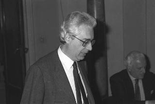 Crisi del VI Governo Andreotti. Il Presidente della Repubblica Francesco Cossiga riceve i rappresentanti dei partiti per le consultazioni