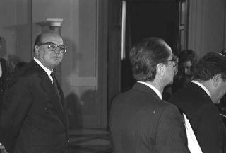 Crisi del VI Governo Andreotti. Il Presidente della Repubblica Francesco Cossiga riceve i rappresentanti dei partiti per le consultazioni
