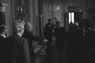 Crisi del VI Governo Andreotti. Il Presidente della Repubblica Francesco Cossiga riceve i rappresentanti dei partiti per le consultazioni