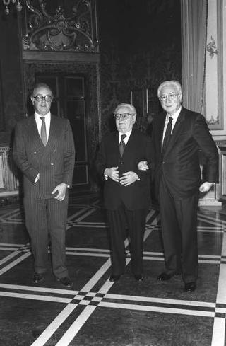 Crisi del VI Governo Andreotti. Il Presidente della Repubblica Francesco Cossiga riceve i rappresentanti dei partiti per le consultazioni