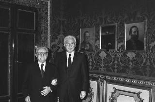 Crisi del VI Governo Andreotti. Il Presidente della Repubblica Francesco Cossiga riceve i rappresentanti dei partiti per le consultazioni