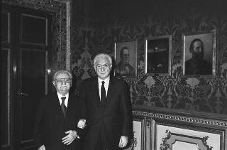 Crisi del VI Governo Andreotti. Il Presidente della Repubblica Francesco Cossiga riceve i rappresentanti dei partiti per le consultazioni
