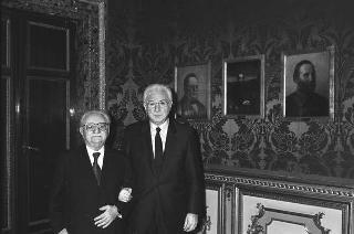 Crisi del VI Governo Andreotti. Il Presidente della Repubblica Francesco Cossiga riceve i rappresentanti dei partiti per le consultazioni