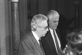 Crisi del VI Governo Andreotti. Il Presidente della Repubblica Francesco Cossiga riceve i rappresentanti dei partiti per le consultazioni