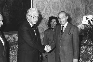 Crisi del VI Governo Andreotti. Il Presidente della Repubblica Francesco Cossiga riceve i rappresentanti dei partiti per le consultazioni