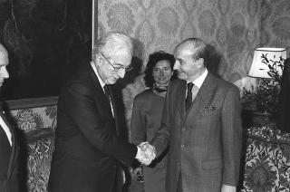 Crisi del VI Governo Andreotti. Il Presidente della Repubblica Francesco Cossiga riceve i rappresentanti dei partiti per le consultazioni
