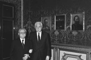 Crisi del VI Governo Andreotti. Il Presidente della Repubblica Francesco Cossiga riceve i rappresentanti dei partiti per le consultazioni