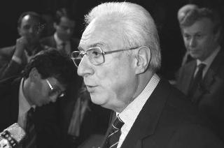 Crisi del VI Governo Andreotti. Il Presidente della Repubblica Francesco Cossiga riceve i rappresentanti dei partiti per le consultazioni