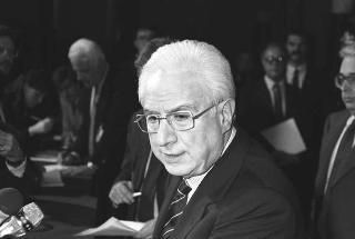 Crisi del VI Governo Andreotti. Il Presidente della Repubblica Francesco Cossiga riceve i rappresentanti dei partiti per le consultazioni